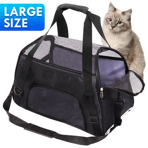 "ZLELOUY Cat and Dog Carrier Bag - Airline Approved, Soft-Sided, 20.5