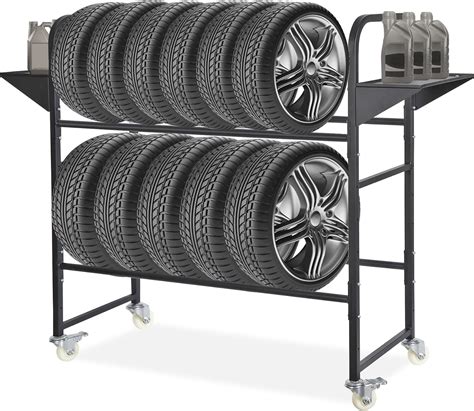 Neorexon Rolling Tire Rack 44 X 18 X 44 Tire Storage