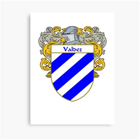 "Valdez Coat of Arms/Family Crest" Canvas Print for Sale by ...