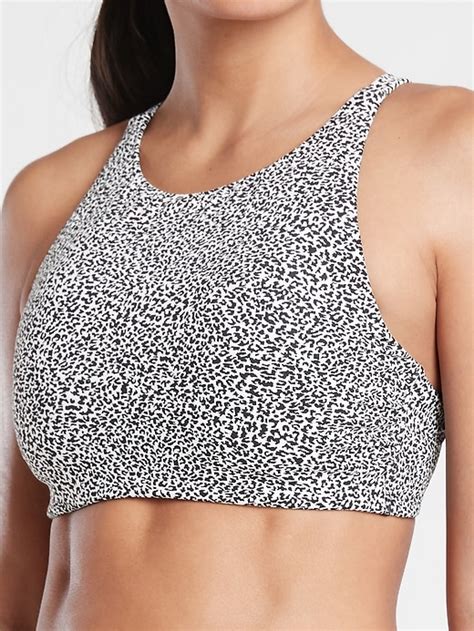 High Neck Jacquard Bikini Top Athleta