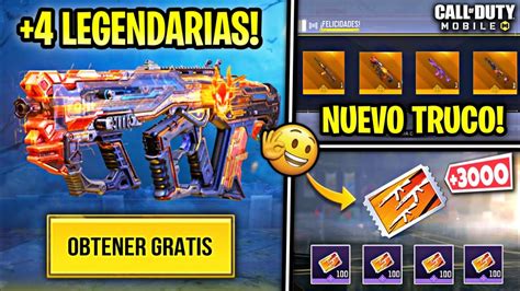 TRUCO PARA OBTENER LAS 4 ARMAS LEGENDARIAS GRATIS EN LA NUEVA RULETA