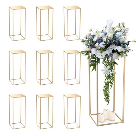 Buy Meimeida Pcs Metal Gold Wedding Flower Stand Vases Inch Tall