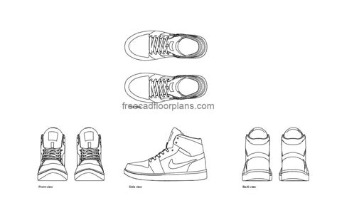 sports shoes  cad drawings