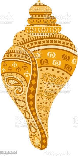 Decorated Shankh Stock Illustration Download Image Now Vishnu