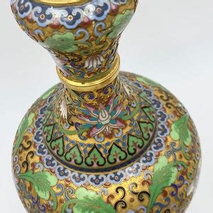 Gorgeous Cloisonn Enamel Vase Enameled Garlic Bulb Vase Garlic Head