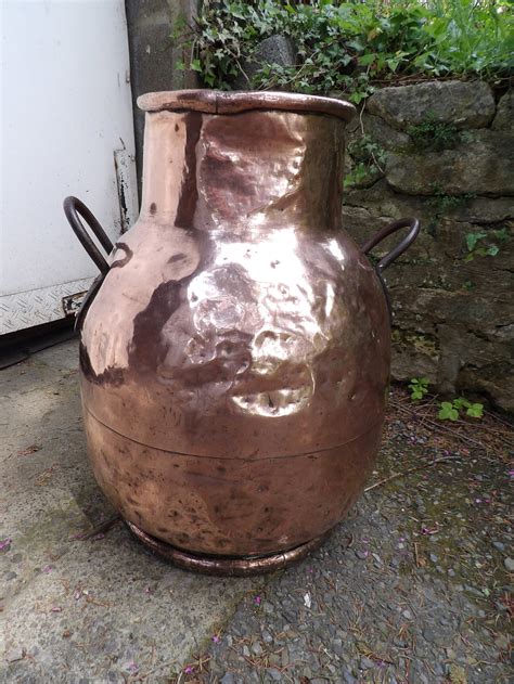 Huge Antique Copper Cauldron Kettle Distiller Pot Dovetailed Etsy