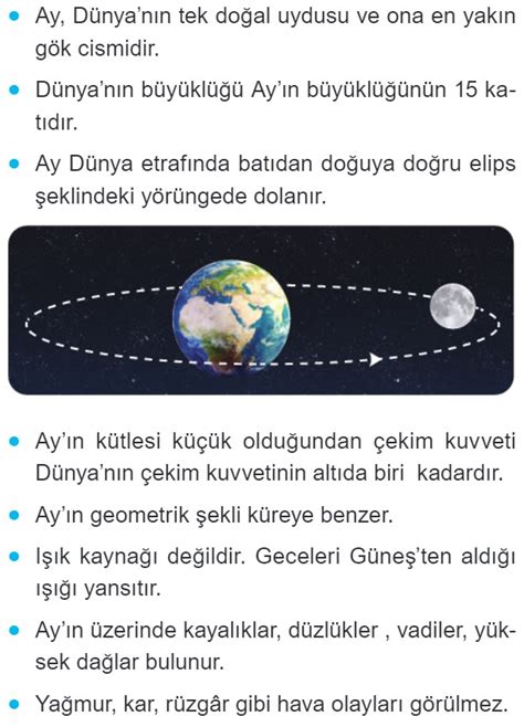 Ayın Yapısı ve Özellikleri 5 Sınıf Fen Bilimleri Konu Anlatımı Çözümlü