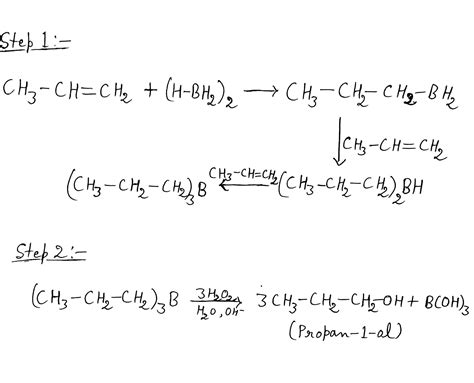 Propene Can Be Converted Into Propan 1 Ol Which Of The Reagents