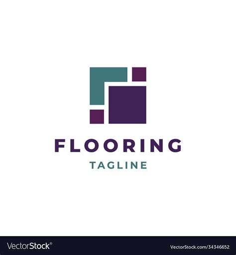 Flooring logo design Royalty Free Vector Image