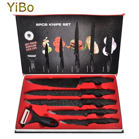 pcs  set stainless steel kitchen knife set chef knife bread knife