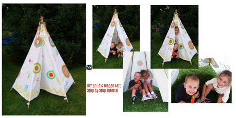 DIY Child's Teepee Tent Step by Step Tutorial - DIY 4 EVER