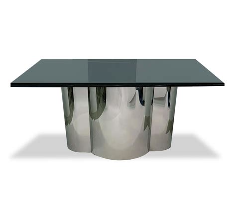 American modern radial dining table base brueton