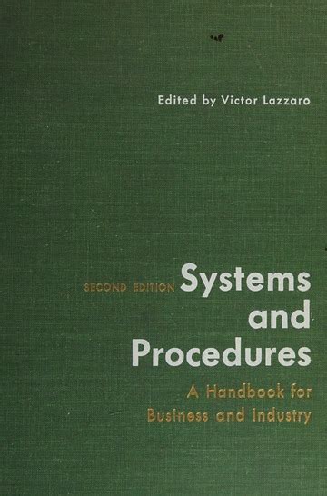 Systems And Procedures A Handbook For Business And Industry Victor