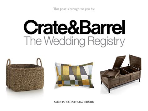 Stylish Picks With Crate And Barrel The Wedding Registry Wedding