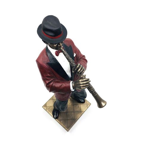 Black Male Jazz Clarinet Player Figurine Jazz Decor Etsy