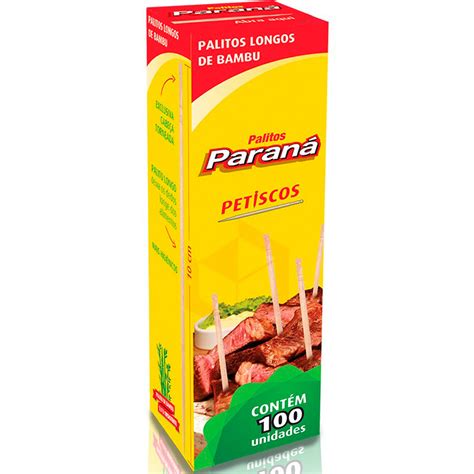 Palito Para Petisco Bambu Paraná 10cm C 100 Unidade Sonda