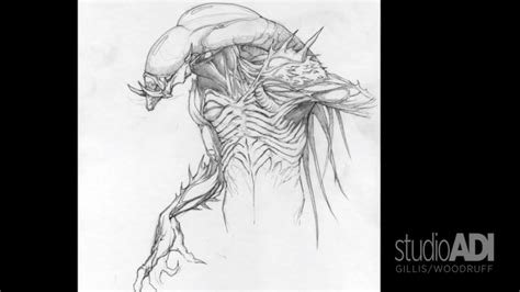 Unused Aliens Vs Predator Requiem Predalien Designs