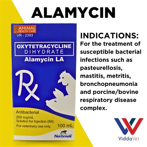 Alamycin La Antibacterial 100ml For Animals Viddavet Alamycin For Pigs