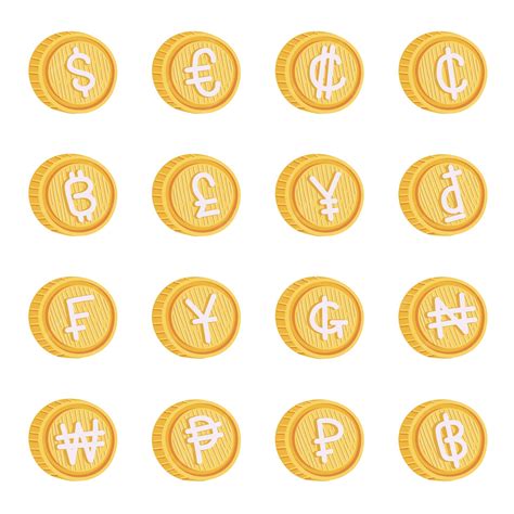 premium vector currency money icon set dollar sign gold