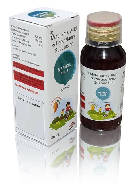 Paracetamol 250 Mg Mefenamic Acid 100 Mg 5 Ml At Rs 65 Bottle