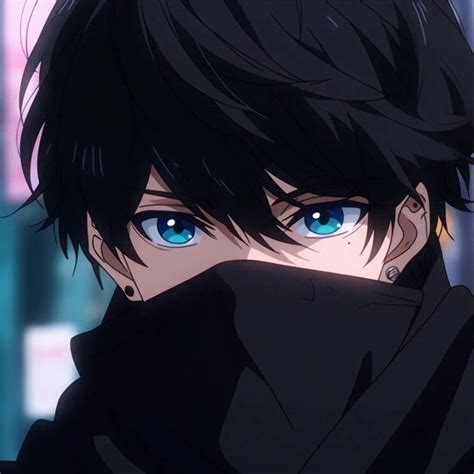 dark blue anime eyes anime profile boy anime profile picture male
