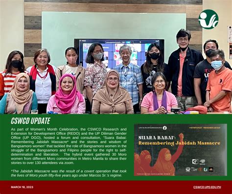 Cswcd Update Redo Hosts Forum On Bangsamoro Women And Their Struggle