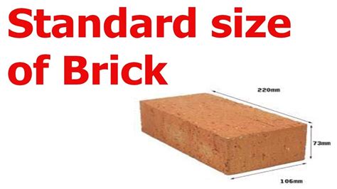 size  bricks standard size youtube
