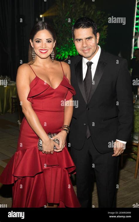 MIAMI, FL - NOVEMBER 4: Pamela Silva Conde and Cesar Conde are seen ...