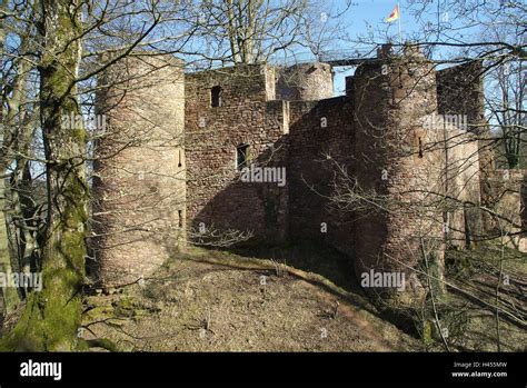 Germany Saarland Castle Ruin Montclair Hi Res Stock Photography And