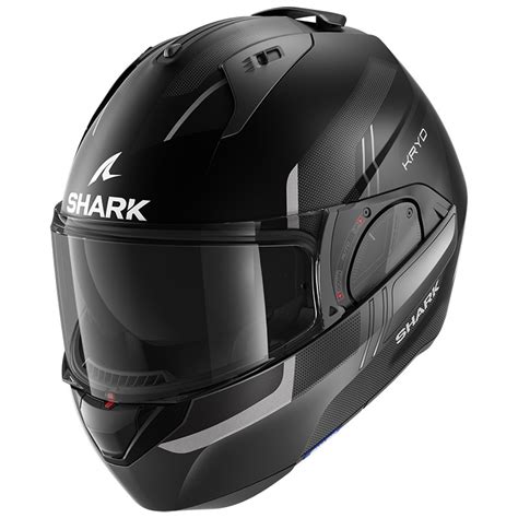 Shark Evo Es Kryd Mat Modular Helmet Black Grey He9816ekas Modular