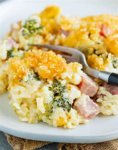 Ham Casserole With Broccoli And Rice The Cozy Cook