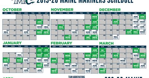 MARINERS ANNOUNCE FULL 2019-20 SCHEDULE | Maine Mariners