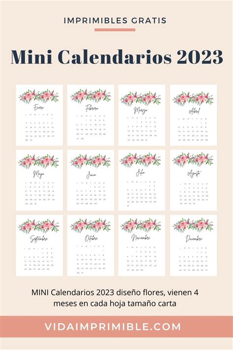 Calendario Imprimible Gratis Encabezado Floral 2023 Hot Sex Picture