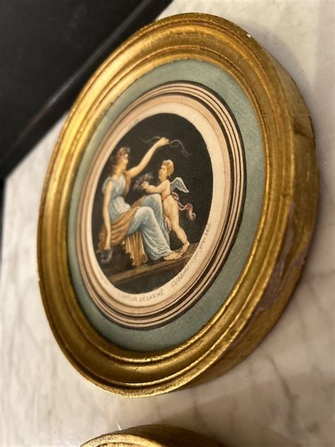 Proantic Pair Of Framed Color Engravings