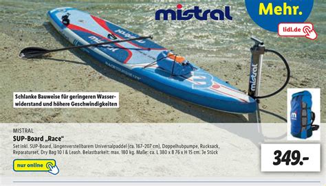 Mistral Sup Board Race Angebot Bei Lidl 1Prospekte De