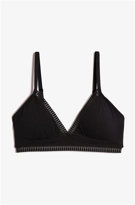 Organic Cotton Bralette Happily Noir Etam