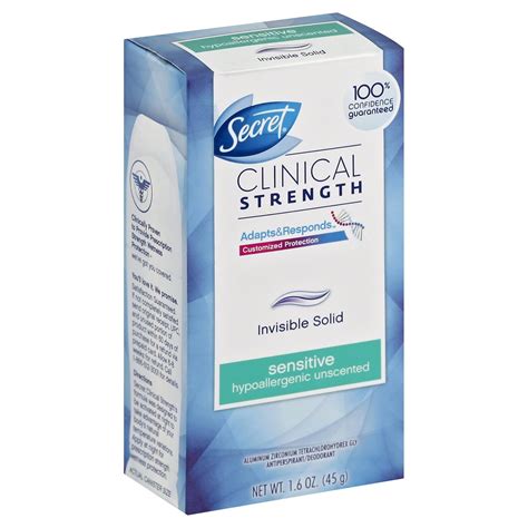 Secret Clinical Strength Sensitive Unscented Invisible Solid