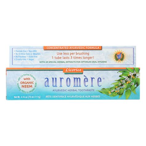 auromere toothpaste fresh mint case    oz