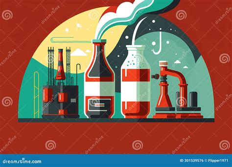 Chemical Industry Conceptual Image Of Chemical Retorts Stock