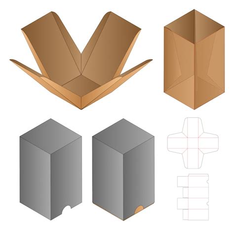 Caja De Embalaje Troquelado Dise O De Plantilla Vector Premium