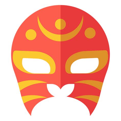 Dise O Png Y Svg De M Scara De Luchador C Rculo Creciente Plano Para