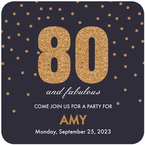 Personalized 80th Birthday Invitations | 80th birthday invitations ...