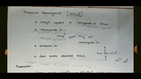 Preparation Of Potassium Permanganate Youtube