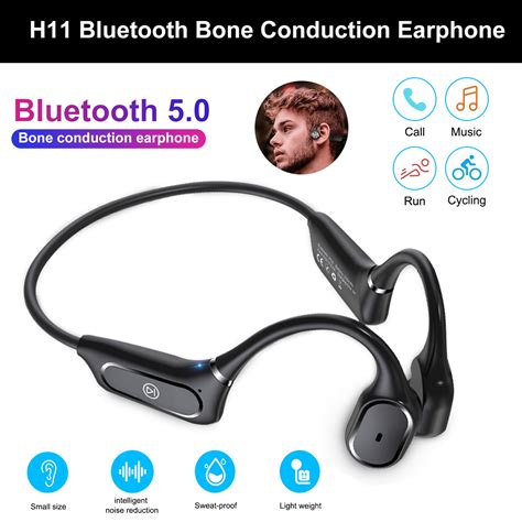 Bone Conduction Headphones Bluetooth 5 0 Wireless Earbuds Open Ear Waterproof Sports Headsets W