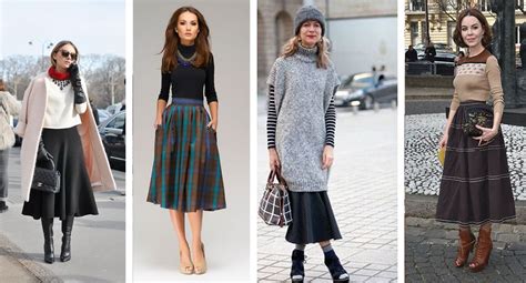 Юбка средней длины