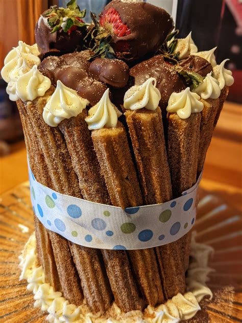 Made My Brother In Law A Churro Cake For His Birthday Homemade Churros