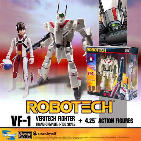 Robotech Veritech Fighter Transformable 1/100 scale + 4.25" Pilot ...