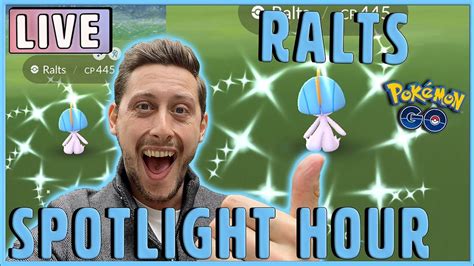 Live Shiny Ralts Spotlight Hour Grind In Pokemon Go Youtube