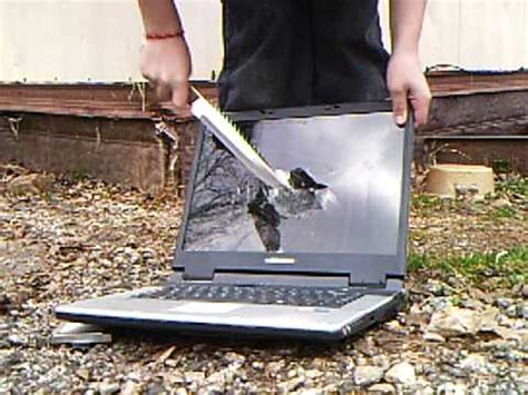 How To Smash A Laptop YouTube