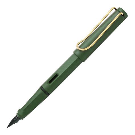 LAMY L0YCH EF Safari Field Green Gold Clip Fountain Pen Blue Japan EBay